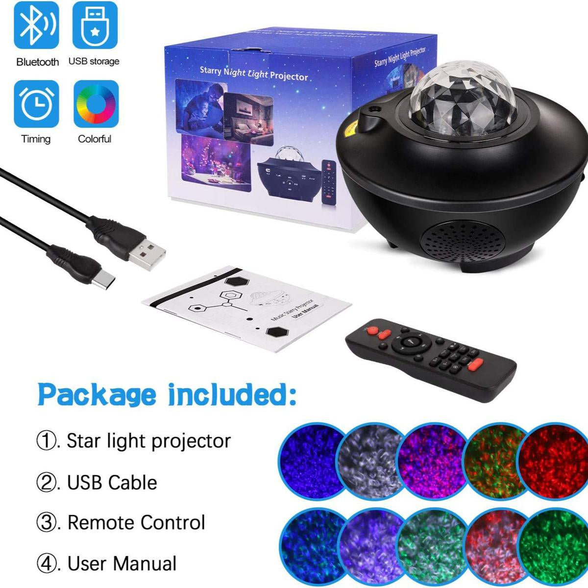 Galaxy Projector Star Light Speaker