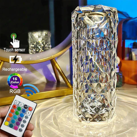 16 Colors Crystal Diamond Table Lamp