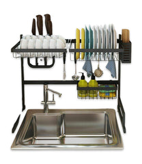 Dish Drying Rack Over Sink Kitchen Storage Shelf Countertop Space Saver Display