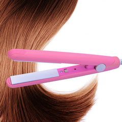 Mini Hair Straightener Handy Flat Iron Electronic Straightner