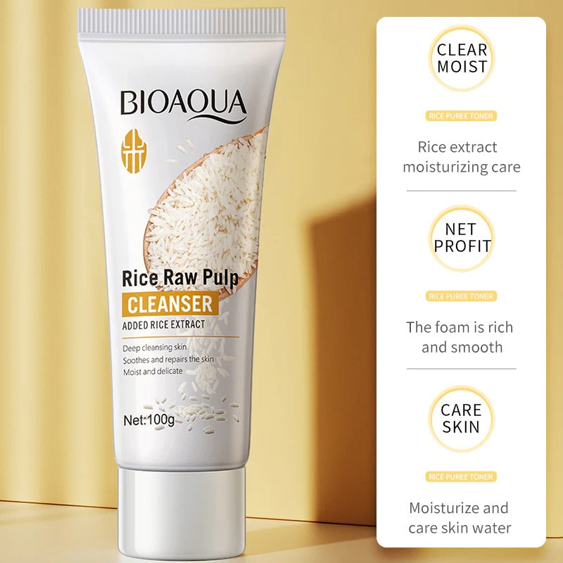 BIOAQUA Rice Raw Pulp Cleanser / Face Wash 100g BQY83840