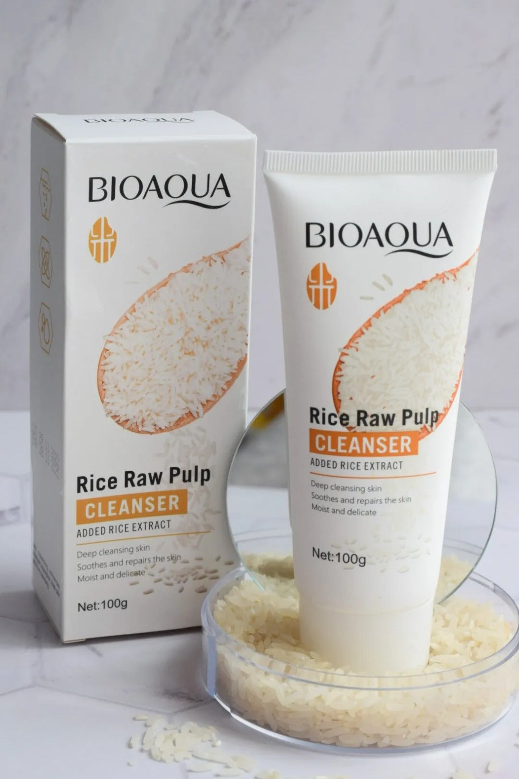 BIOAQUA Rice Raw Pulp Cleanser / Face Wash 100g BQY83840