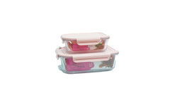 Microwave heating special glass lunch box lunch box