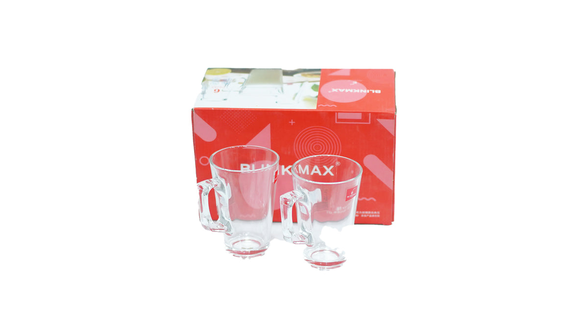 BLINKMAX CRYSTAL GLASS TEA CUP 6 PC SET