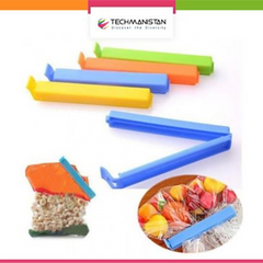 Pack of 12 - Multicolor Reusable Plastic Food Snack Storage Seal