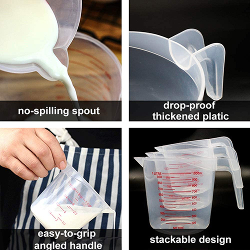 Measuring Jugs BPA-free Stackable Clear Heat-resistant Measuring Cups