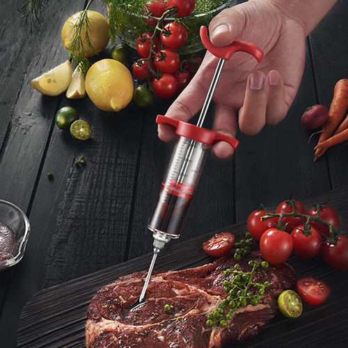 Stainless Steel BBQ Meat Marinade Flavor Seasoning Injector Needle