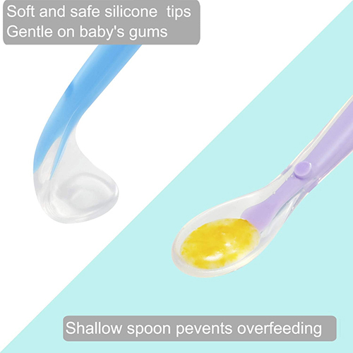 3 Piece's Set - Baby Spoons Silicone Spoon