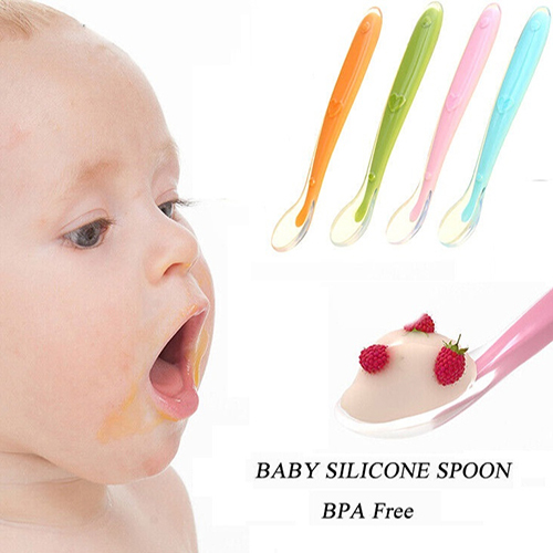 3 Piece's Set - Baby Spoons Silicone Spoon