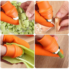 6 Pieces Fruit and Vegetable Picking Potted Plants Trim Silicone Thumb Knife