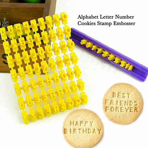 Fondant Cake Alphabet Letter Number Cookies Biscuit Stamp