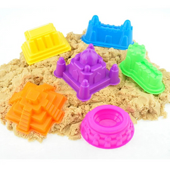 Portable Kinetic Sand Castle Molds Building Sandcastle Beach Kids Moulds