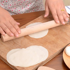 16-inch Long Wooden Rolling Pin Dough Roller, Natural Wood Dough Roller Stick