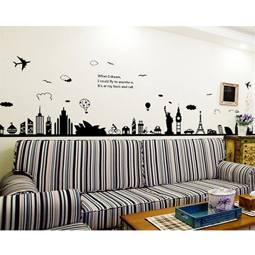 Skyline of City DIY Wall Stickers