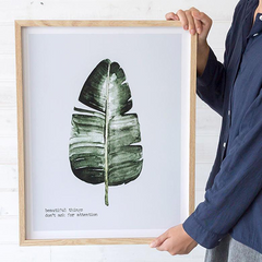 Artwork Botaniq, Leaf Print Frames Without Mirror