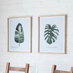 Artwork Botaniq, Leaf Print Frames Without Mirror