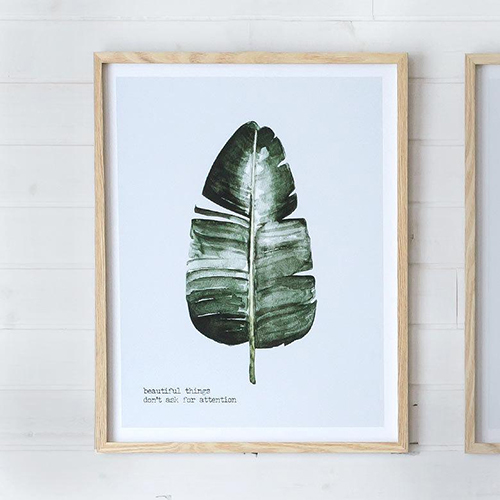 Artwork Botaniq, Leaf Print Frames Without Mirror