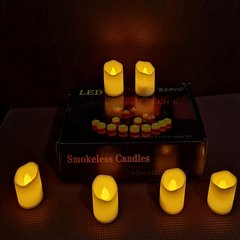 Pack Of 24 - LED Candles, 4cm Smokeless Candles, LED Wax Flameless Candles