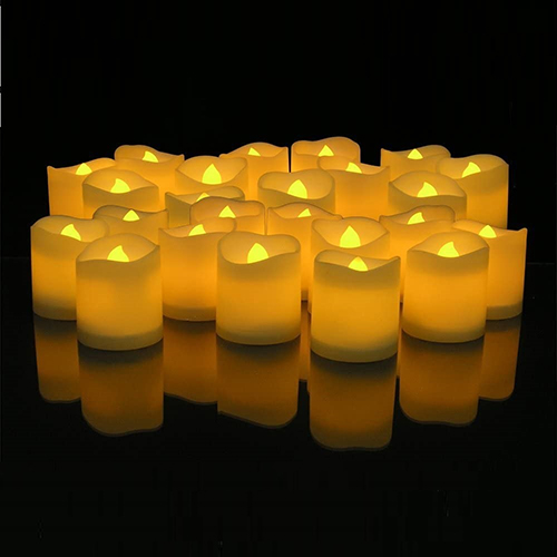 Pack Of 24 - LED Candles, 4cm Smokeless Candles, LED Wax Flameless Candles