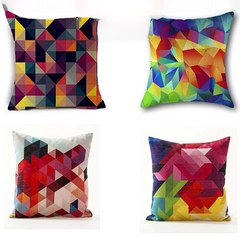 Pack of 10 Random Design/Pattern - Multicolor Geometric Design Cushion Covers