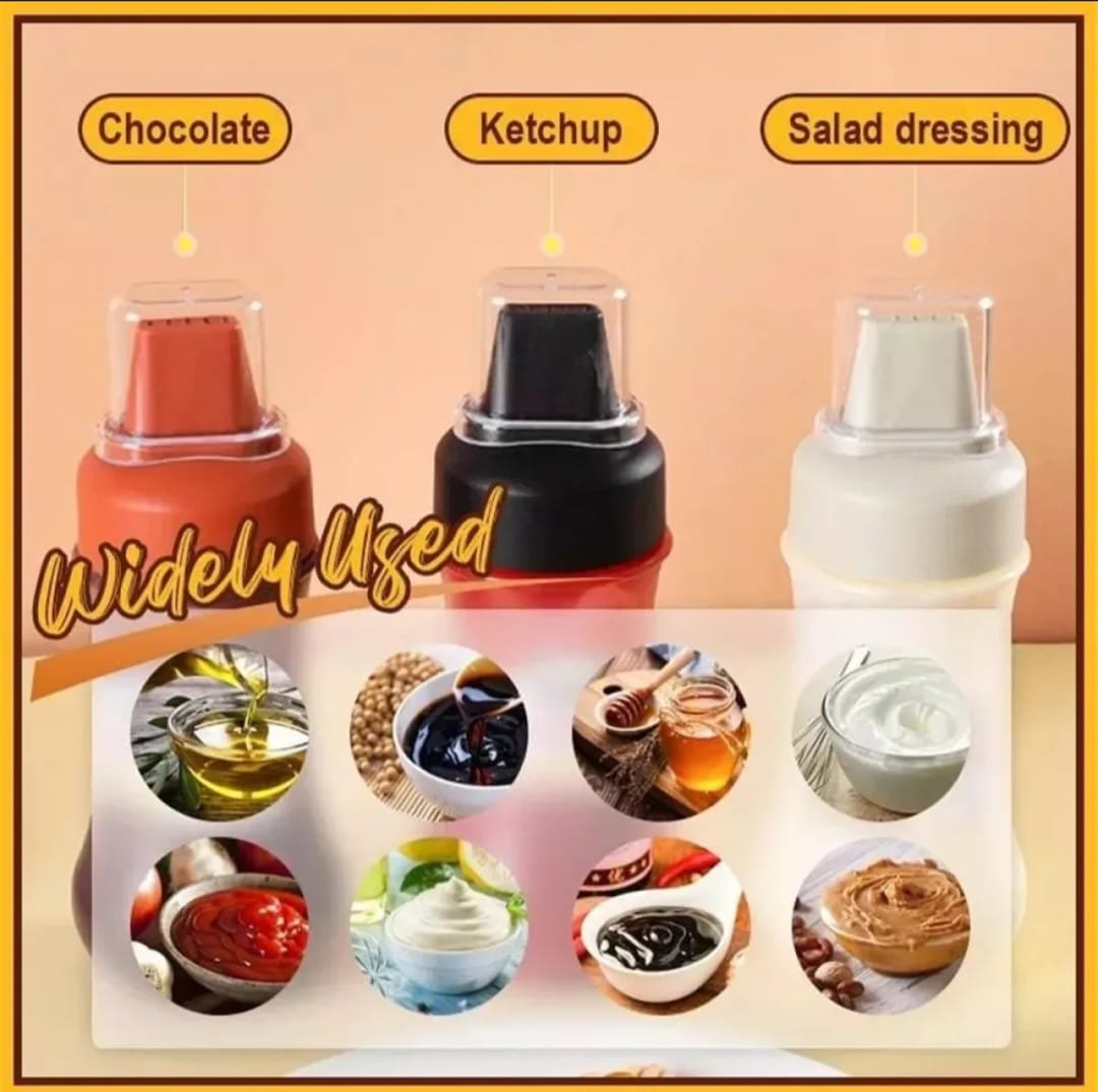 4 Hole Sauce Squeeze Bottle Mayonnaise, Ketchup Dispensers Sauce