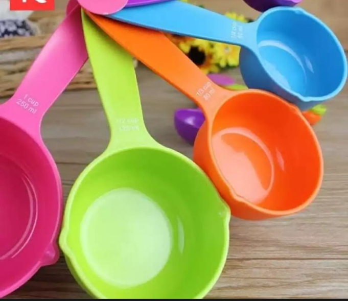 5pcs/set Measuring Spoons Colorful Plastic Measure Spoon Kitchen Baking Measurin