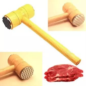 Meat Hammer With Wooden Handle Meat Grinder Mallet Steak