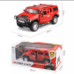 Flashing Lights Hummer Remote Control Car For Kids Color Red/Yellow