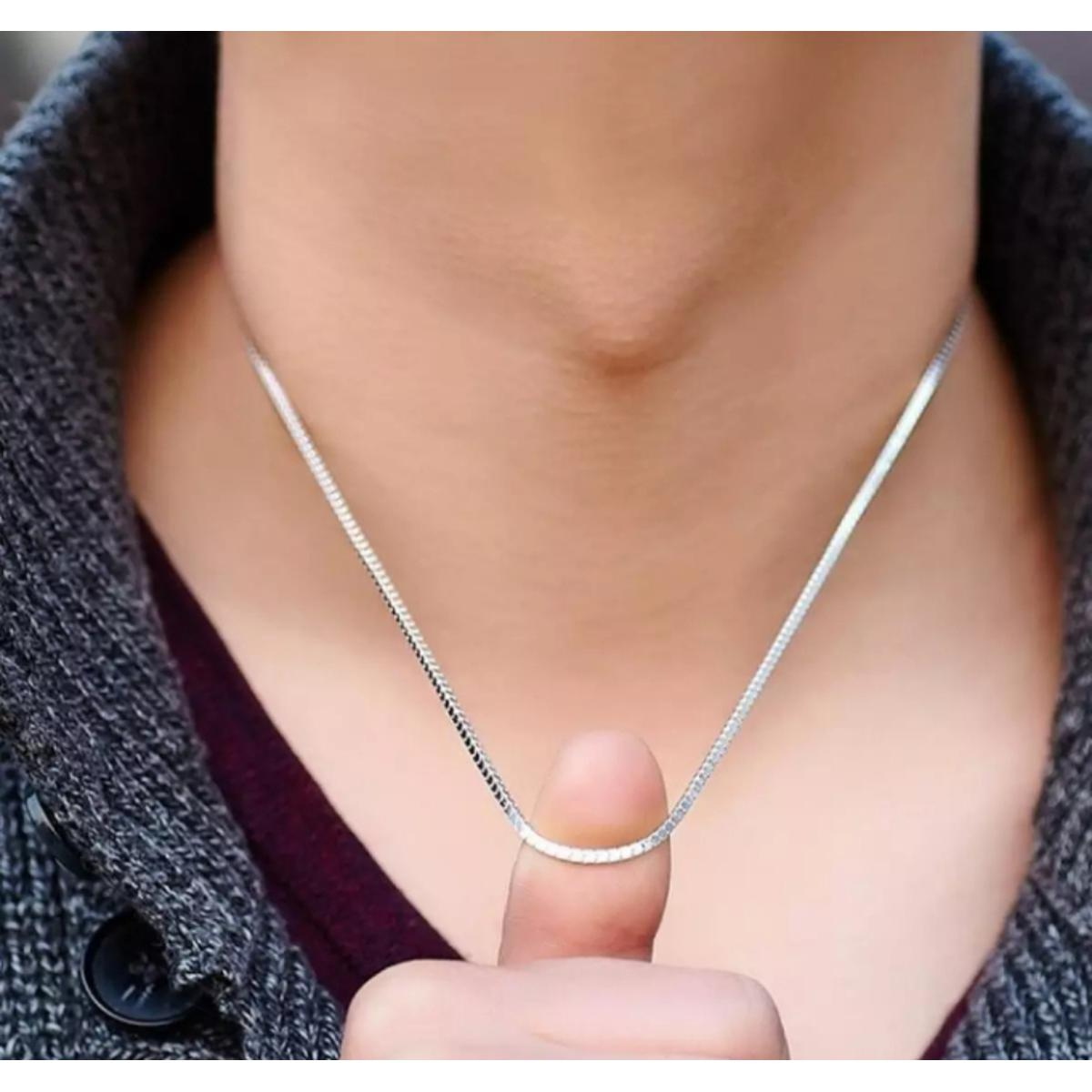 New Style Silver Trendy New Design Neck thin Chain For Men