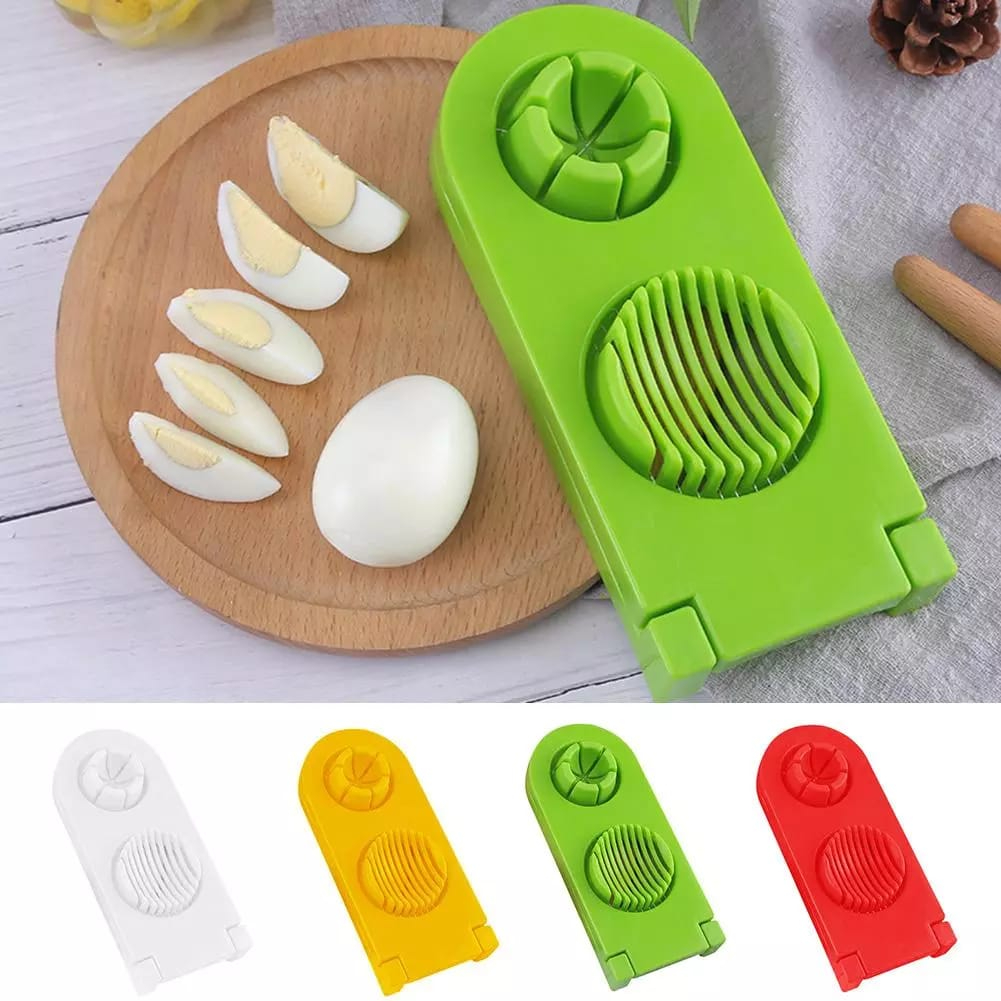 2 in 1 Plastic Egg Stainless Steel Cutter Egg Slicers