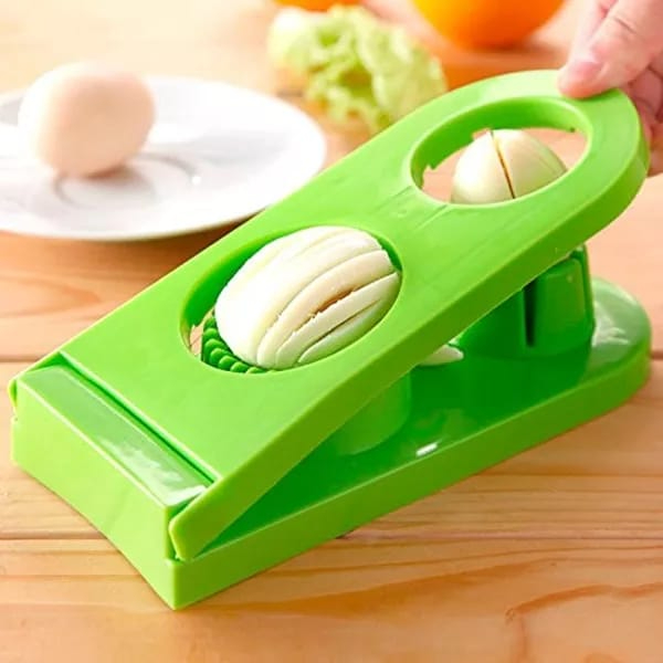 2 in 1 Plastic Egg Stainless Steel Cutter Egg Slicers