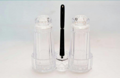 Crystal Acrylic Salt n Pepper Shakers Spices Jar - Pack of 2 Crystal Salt and Pe