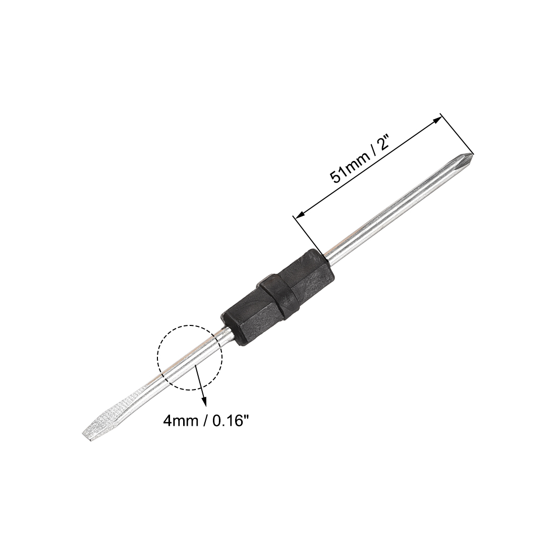 Plastic Grip 2 Way Slotted Screwdriver Tool, 2 in 1