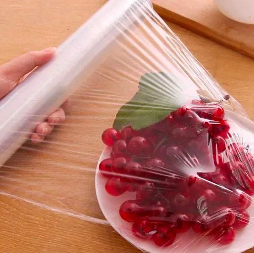 1 Roll Kitchen Transparent Plastic Wrap PE Cling Film Food Storage Plastic Film