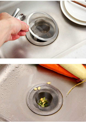 Stainless Steel Mesh Sink Strainer Drain Protector, Sink Drain Catcher