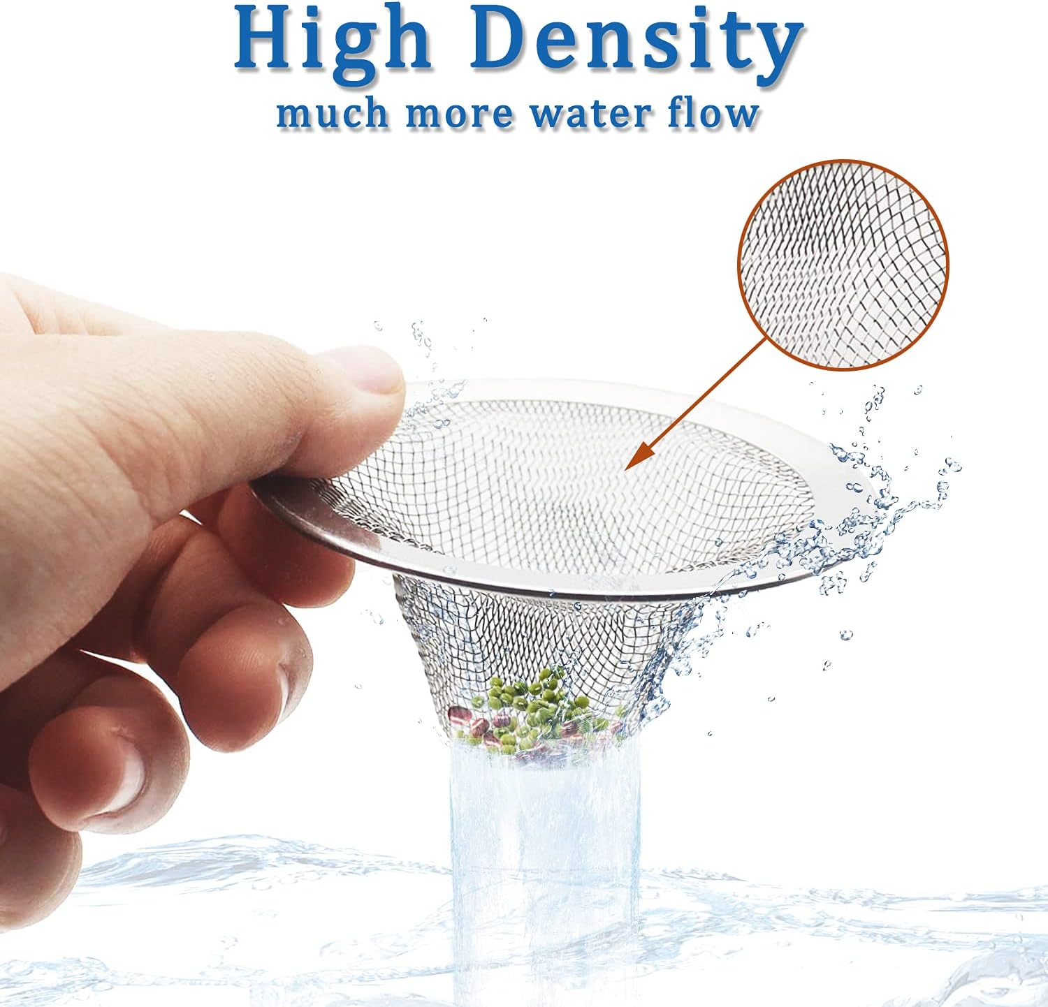 Stainless Steel Mesh Sink Strainer Drain Protector, Sink Drain Catcher