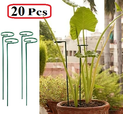 20 Inches Long Plant Support Stakes, Garden Single Stem Flower Plant Support