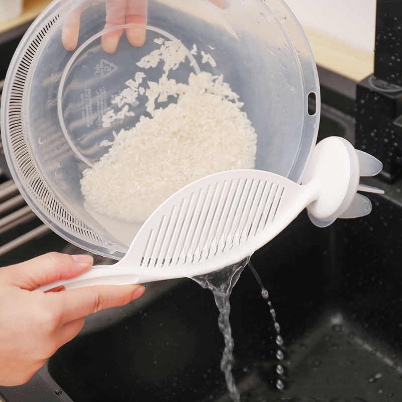 Random Color Plastic Kitchen Rice Bean Washer and Cleaner Colander Practical Pla