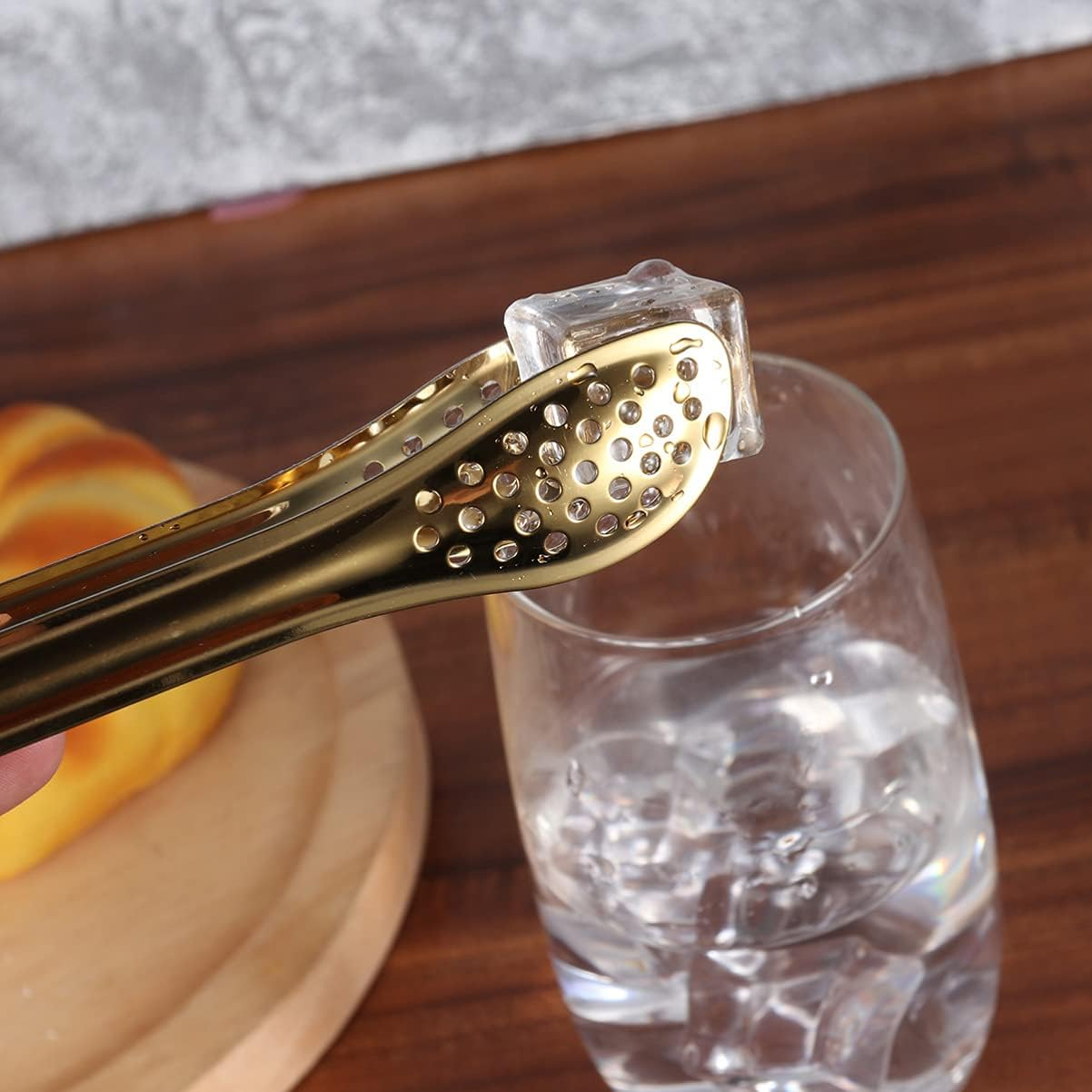 Mini Stainless Steel Frying Oil Straining Tong, Salad Tong, Sugar Tongs Ice-Cube