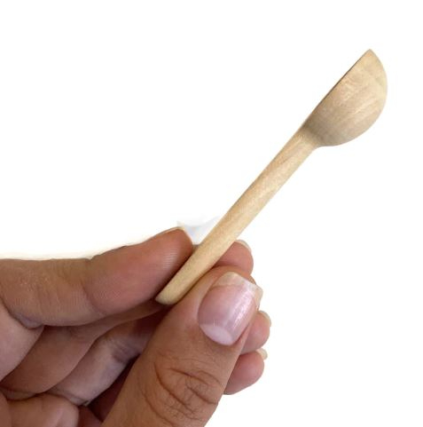 Pack of 6 - Mini Wooden Spoons, Spices Spoons, Small Round Wooden Kitchen Season