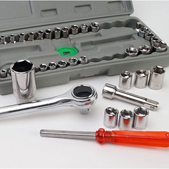 40 Pieces Combination Socket Wrench Set Tool Kit, Car Tire Repairing Kit