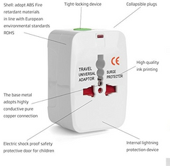 Surge Protector All in One Universal Worldwide Travel Wall Charger Adapter