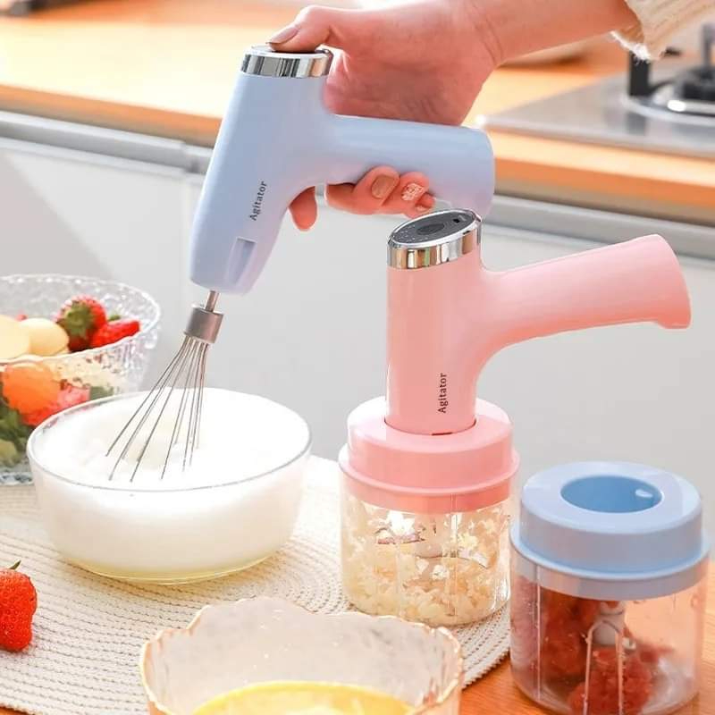 3 In 1 USB Electric Egg Beater Garlic Meat Grinder Food Blender Electric Chopper