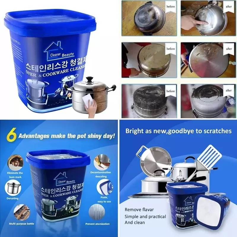 Cookware Cleaner, Oven & Cookware Cleaning Paste Stainless Steel Cleaning Paste