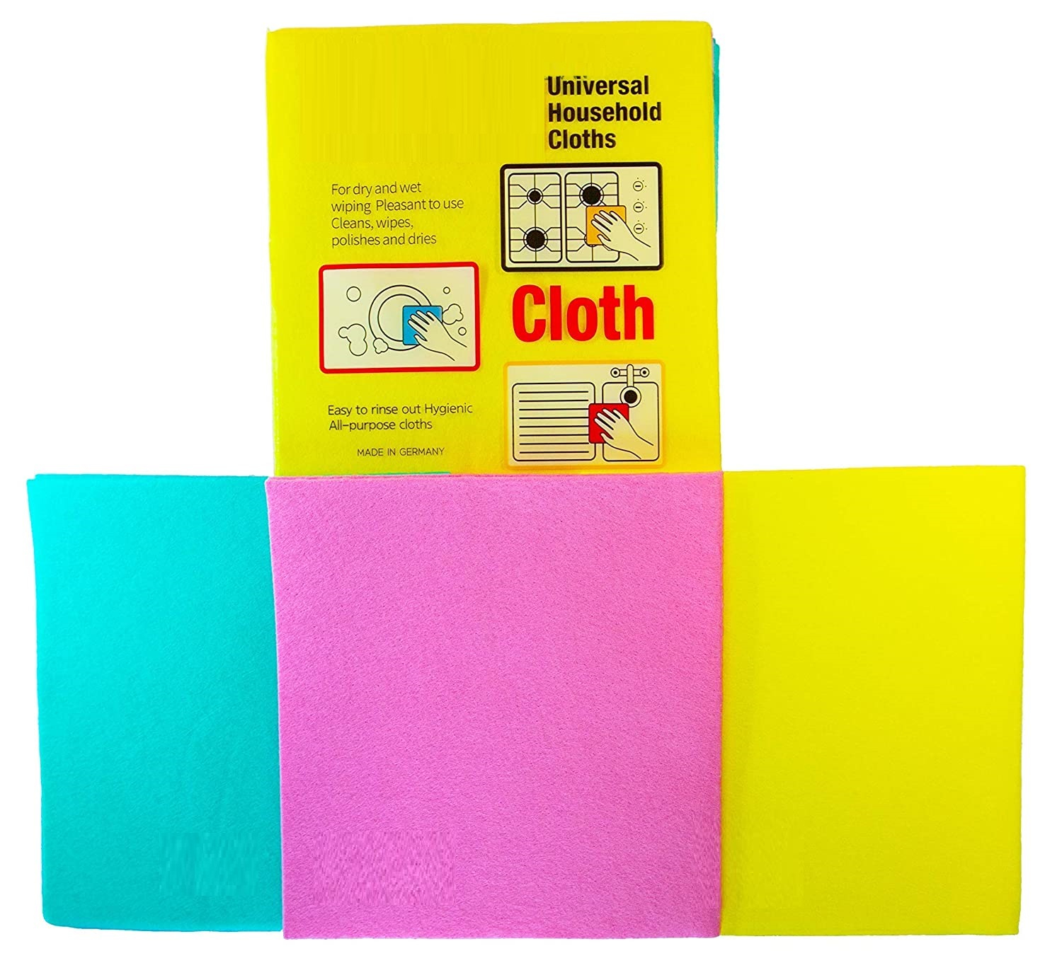 Pack of 3 - Random Color Universal Household Cloths, Super Absorbent Dish Cloths