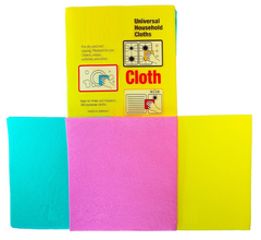 Pack of 3 - Random Color Universal Household Cloths, Super Absorbent Dish Cloths