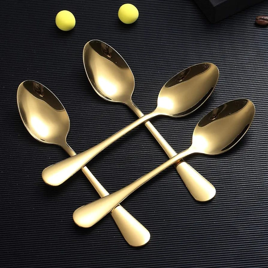 Set of 6 - Mirror Polished Stainless Steel Spoons