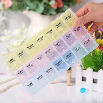 Weekly 7 Days Portable Pill Tablet Medicine Storage Organizer Box Manager