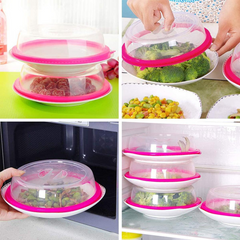 Multifunctional Reusable Plastic Food Cover, Plate cover, Microwave Oven Oil Cap