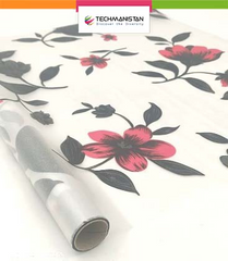 Flower Design Self-Adhesive Privacy Glass/Window Film - 45x200 cm